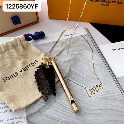 louis vuitton initial necklace price|Louis Vuitton whistle necklace.